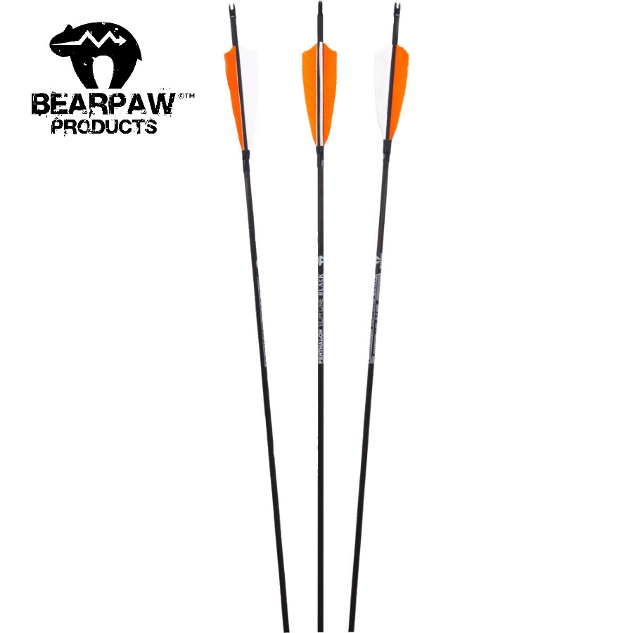 (Bild für) Penthalon Slim Line Black Carbon Fertigpfeil (mit Naturfedern)