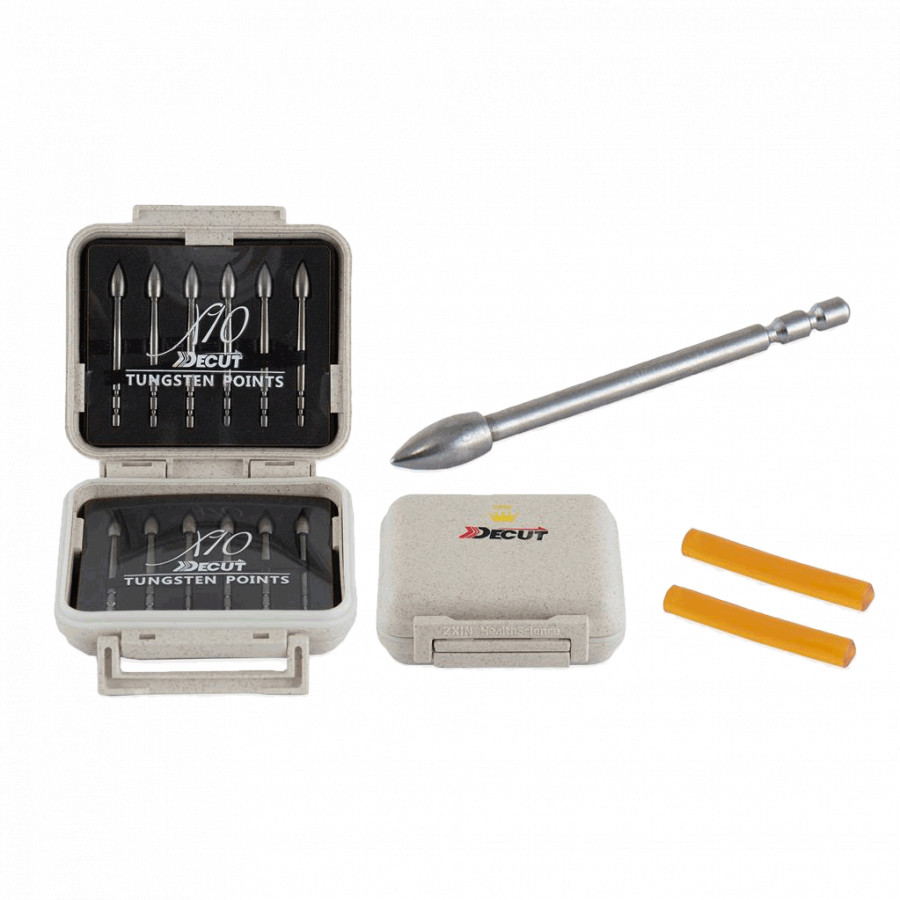 (image for) Decut Platinum break-off Glue-in Points X10 Tungsten (x12)