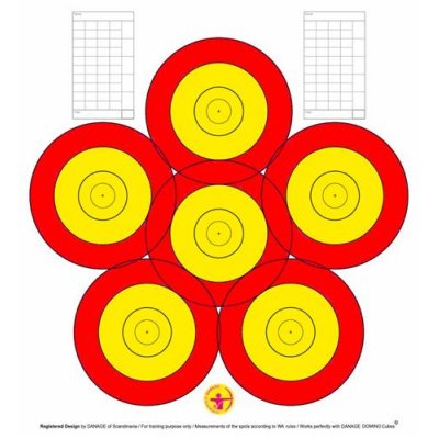 (image for) Danage 6-Spot Training Target Face with Scoreboard