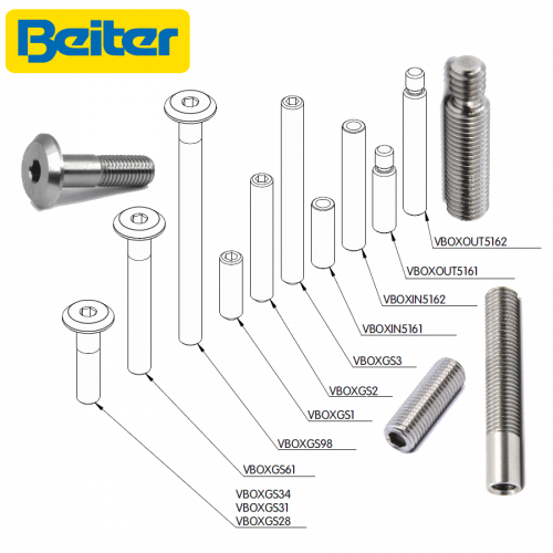 Beiter V-Box Schrauben und Gewinde-Adapter